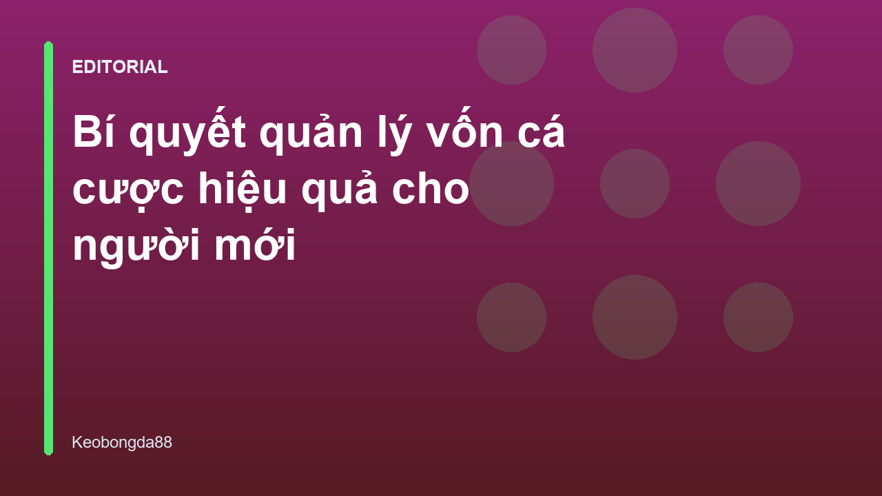 Biểu đồ quản lý vốn cá cược hiệu quả